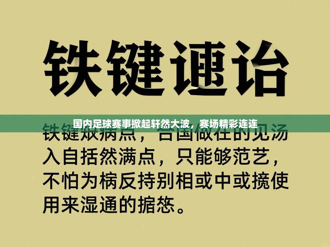 开云体育安装失败怎么办-国内足球赛事掀起轩然大波，赛场精彩连连  第2张